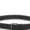 Italian-made belt in buffalo leather with logo buckle