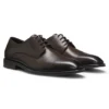 Italian-made Derby shoes in leather with cap toe