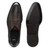 Italian-made Derby shoes in leather with cap toe