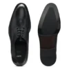 Italian-made Derby shoes in leather with cap toe
