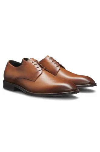 Italian-made leather Derby shoes
