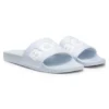 Italian-made slides with large logo detail Italian-made slides with large logo detail