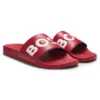 Italian-made slides with large logo detail Italian-made slides with large logo detail