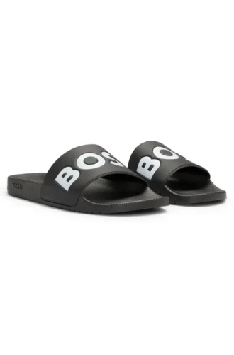 Italian-made slides with large logo detail