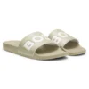 Italian-made slides with large logo detail Italian-made slides with large logo detail