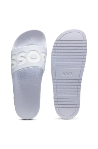 Italian-made slides with large logo detail