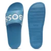 Italian-made slides with large logo detail Italian-made slides with large logo detail