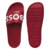 Italian-made slides with large logo detail Italian-made slides with large logo detail