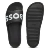 Italian-made slides with large logo detail Italian-made slides with large logo detail