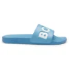 Italian-made slides with large logo detail Italian-made slides with large logo detail