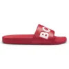 Italian-made slides with large logo detail Italian-made slides with large logo detail