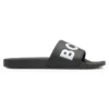 Italian-made slides with large logo detail Italian-made slides with large logo detail