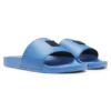 Italian-made slides with stacked-logo uppers