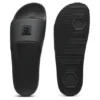 Italian-made slides with stacked-logo uppers