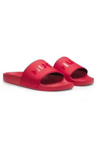 Italian-made slides with tonal logo Italian-made slides with tonal logo