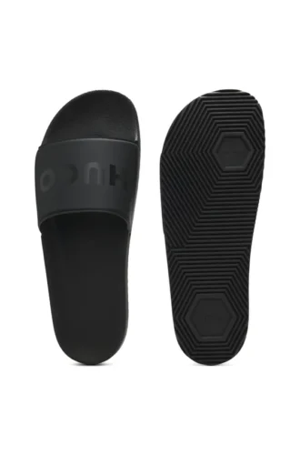 Italian-made slides with tonal logo