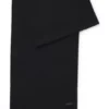 Italian-made wool scarf with logo patch Italian-made wool scarf with logo patch