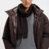Italian-made wool scarf with logo patch Italian-made wool scarf with logo patch