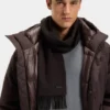 Italian-made wool scarf with logo patch Italian-made wool scarf with logo patch