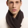 Italian-made wool scarf with logo patch Italian-made wool scarf with logo patch