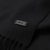Italian-made wool scarf with logo patch Italian-made wool scarf with logo patch