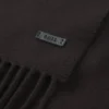 Italian-made wool scarf with logo patch Italian-made wool scarf with logo patch