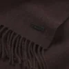 Italian-made wool scarf with logo patch Italian-made wool scarf with logo patch