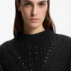 Italian-yarn sleeveless top with structured knit