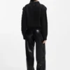 Italian-yarn sweater with structured knit