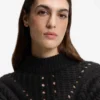 Italian-yarn sweater with structured knit