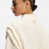 Italian-yarn sweater with structured knit