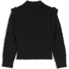 Italian-yarn sweater with structured knit