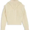 Italian-yarn sweater with structured knit