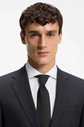 Jacquard-dot tie in a silk blend