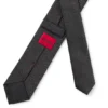 Jacquard-logo tie in silk