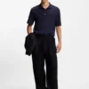 Jacquard-pattern polo shirt in a relaxed fit Jacquard-pattern polo shirt in a relaxed fit