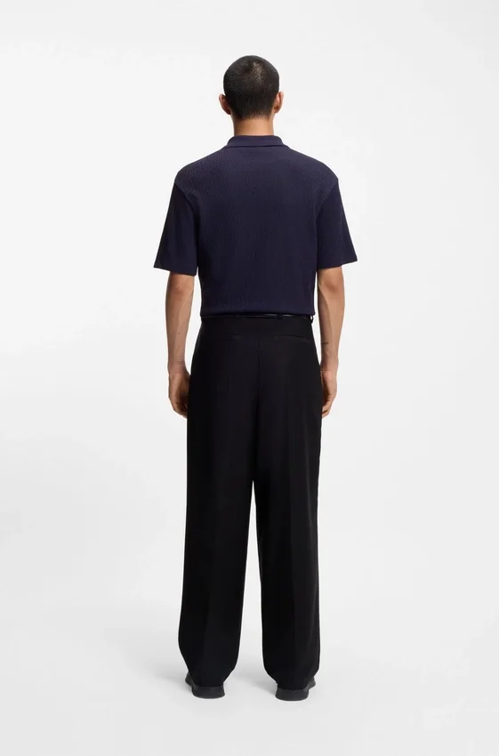Jacquard-pattern polo shirt in a relaxed fit Jacquard-pattern polo shirt in a relaxed fit