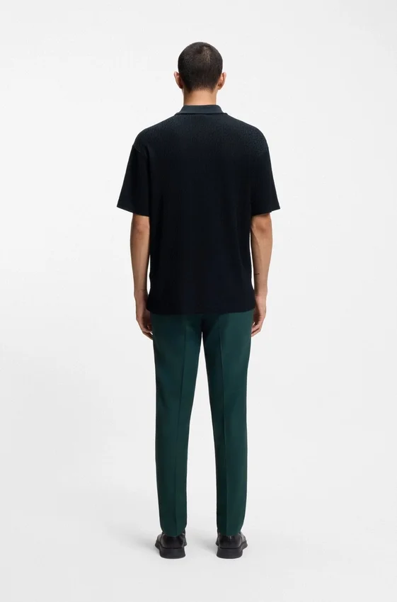 Jacquard-pattern polo shirt in a relaxed fit Jacquard-pattern polo shirt in a relaxed fit
