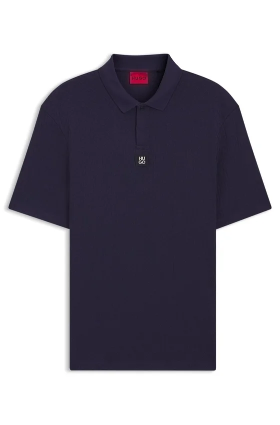 Jacquard-pattern polo shirt in a relaxed fit Jacquard-pattern polo shirt in a relaxed fit