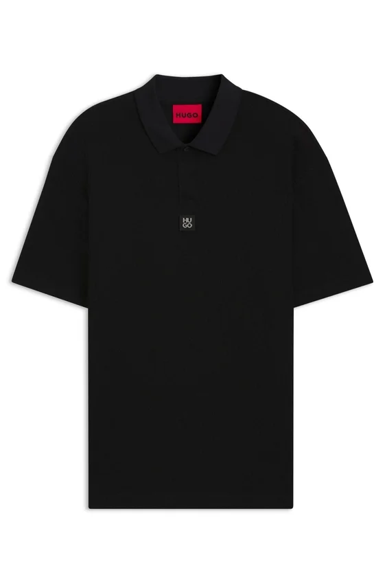 Jacquard-pattern polo shirt in a relaxed fit Jacquard-pattern polo shirt in a relaxed fit