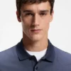Jacquard-pattern polo shirt in cotton Jacquard-pattern polo shirt in cotton