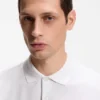 Jacquard-pattern polo shirt in cotton Jacquard-pattern polo shirt in cotton