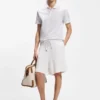 Jacquard-pattern polo shirt in cotton Jacquard-pattern polo shirt in cotton