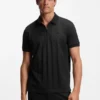 Jacquard-pattern polo shirt in mercerised cotton Jacquard-pattern polo shirt in mercerised cotton