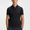 Jacquard-pattern polo shirt in mercerised cotton Jacquard-pattern polo shirt in mercerised cotton