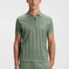 Jacquard-pattern polo shirt in mercerised cotton Jacquard-pattern polo shirt in mercerised cotton