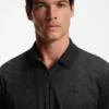 Jacquard-pattern polo shirt in mercerised cotton Jacquard-pattern polo shirt in mercerised cotton
