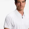 Jacquard-pattern polo shirt in mercerised cotton Jacquard-pattern polo shirt in mercerised cotton
