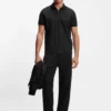 Jacquard-pattern polo shirt in mercerised cotton Jacquard-pattern polo shirt in mercerised cotton
