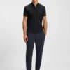 Jacquard-pattern polo shirt in mercerised cotton Jacquard-pattern polo shirt in mercerised cotton
